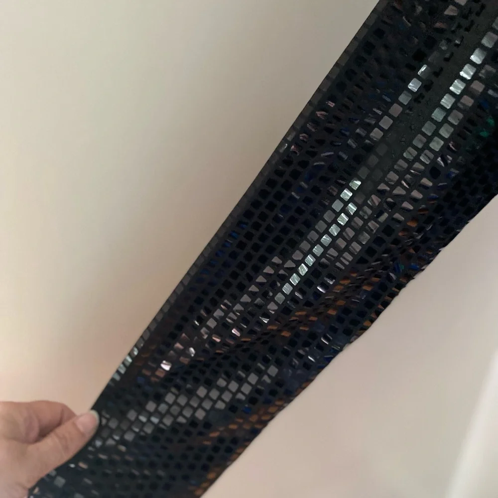 Erin London Black Zip Shimmery Square Print Jacket - Picture 3 of 6